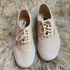NEW Vans Classic Cream leather lace up Sz 9